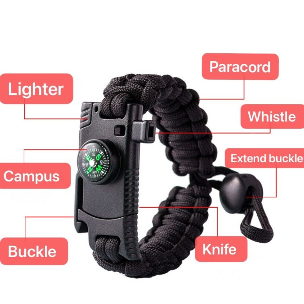 Multifunctional survival bracelet camping mountaineering adventure survival
